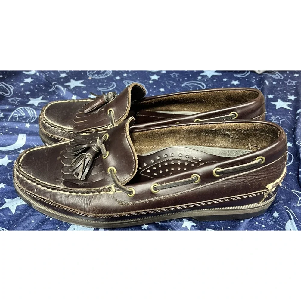 G.H. Bass Amazonas ok Leather Tan Men's Loafer Shoe 12M
